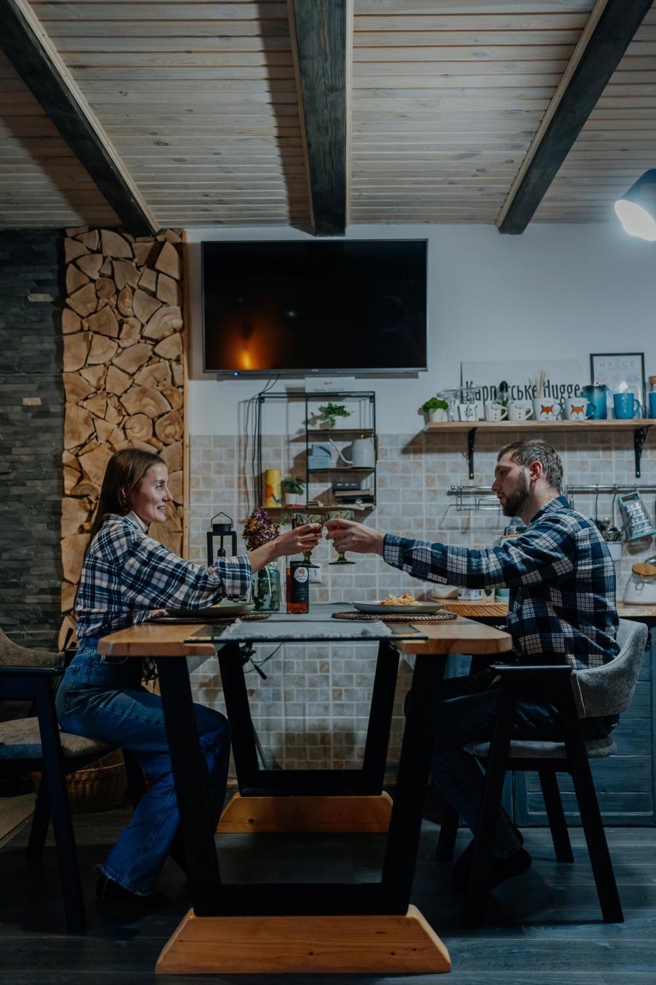 Карпатське Hygge Котедж Для Двох З Чаном-Джакузі У Горах 斯拉夫西克 外观 照片